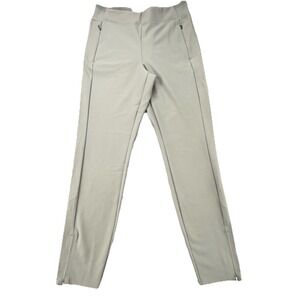 Athleta‎ Stellar Tight Leggings Pants Women 8 Taupe Stretch Ankle Zip